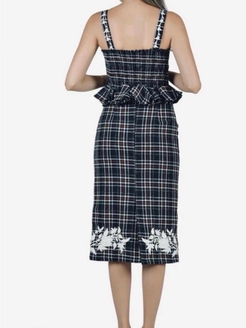 Fanm Mon set Strap Midi Dress in Navy